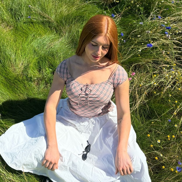 VTG Burberry Milkmaid Peasant Top - Picture 4 of 4